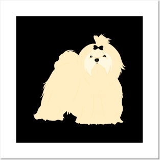 Maltese Dog - Black Posters and Art